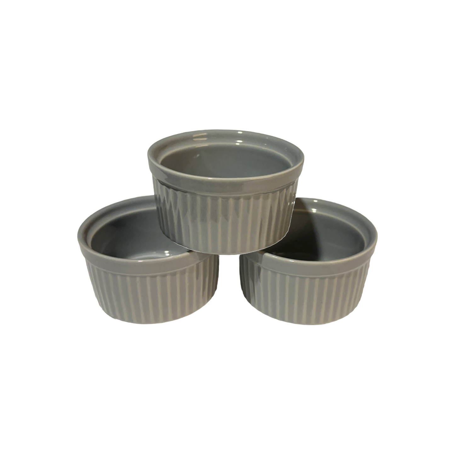 Large White Ceramic Sauce Dip Bowls (Set of 3)