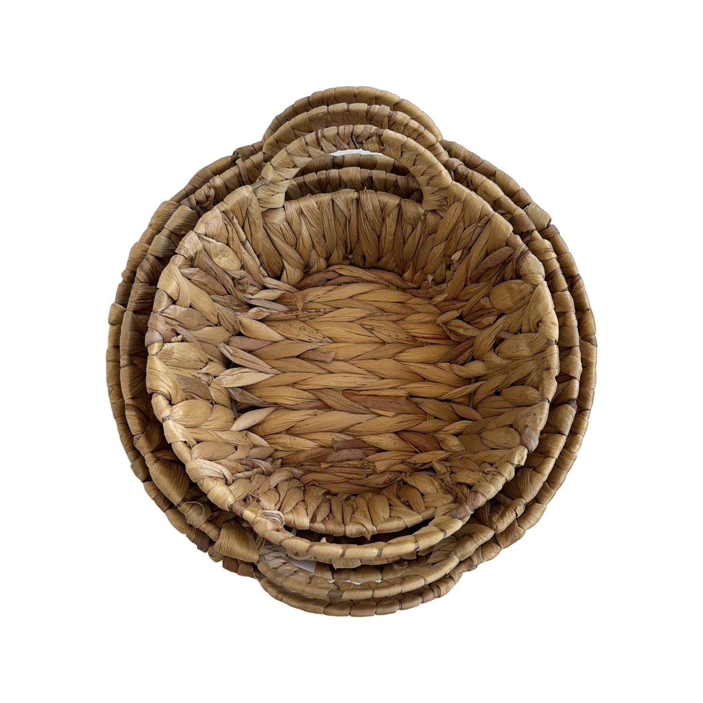 Round Wicker Baskets Set (3 pieces)