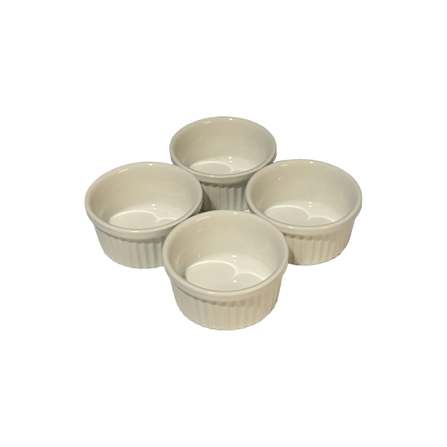 Small White Ceramic Sauce Dip Bowls (Set of 4)