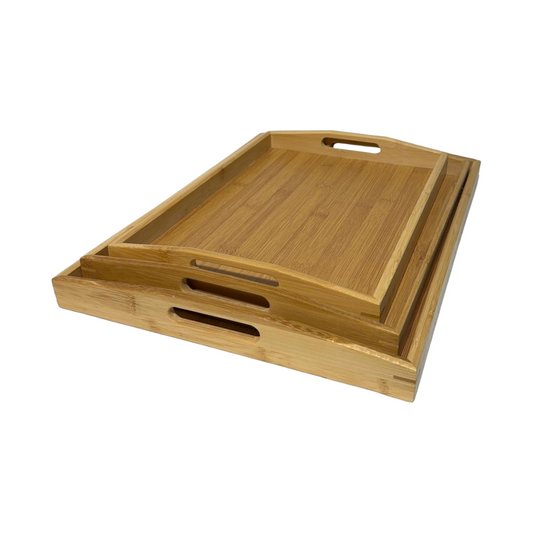 Rectangle Wooden Trays (Set of 3)