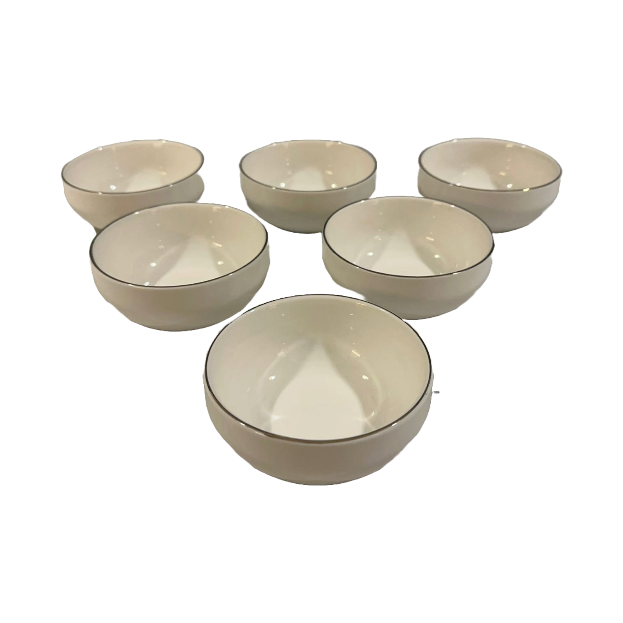 Bowls with Gold Rim (Set of 6)