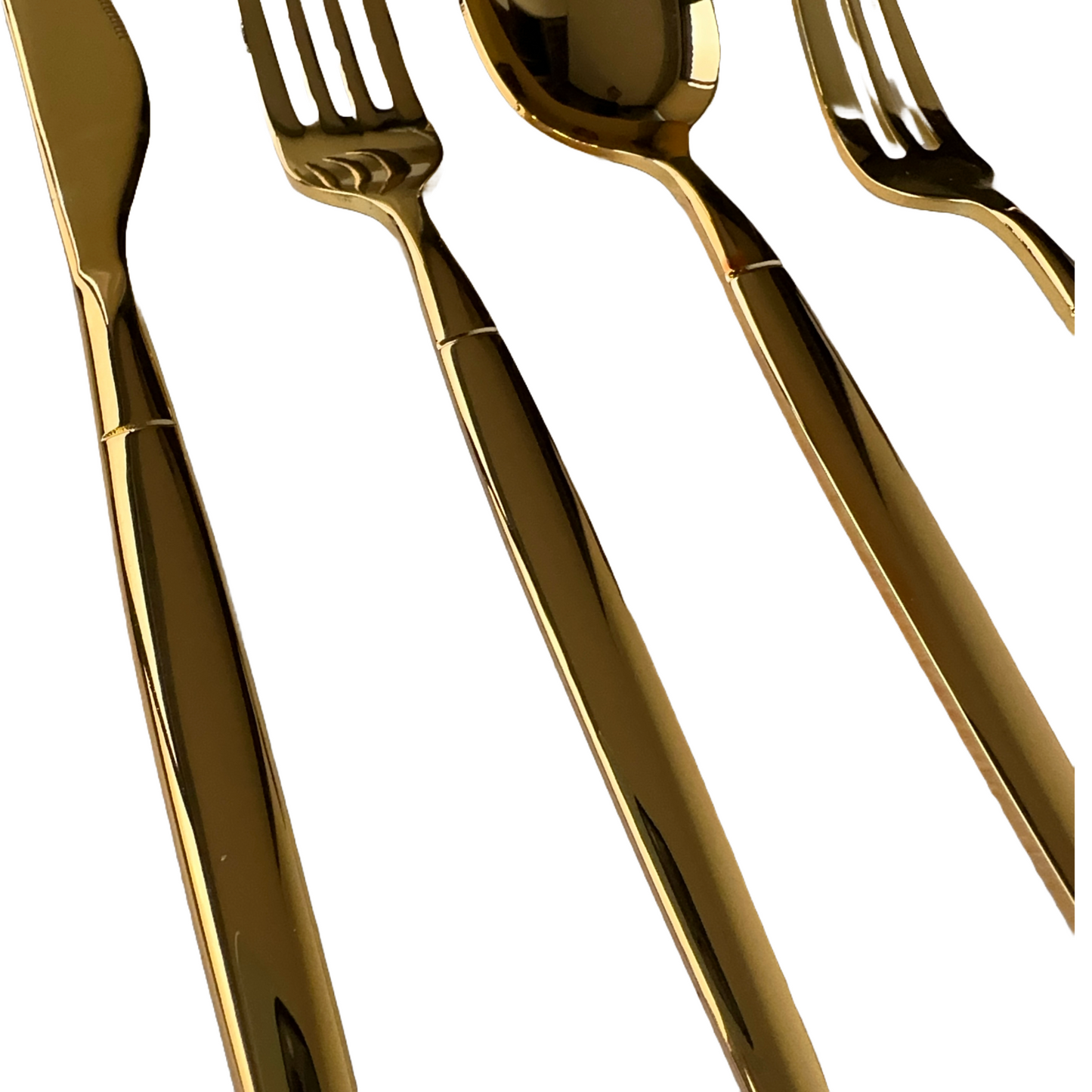 Gold and Silver Stainless Steel Cutlery Set (36 pcs)