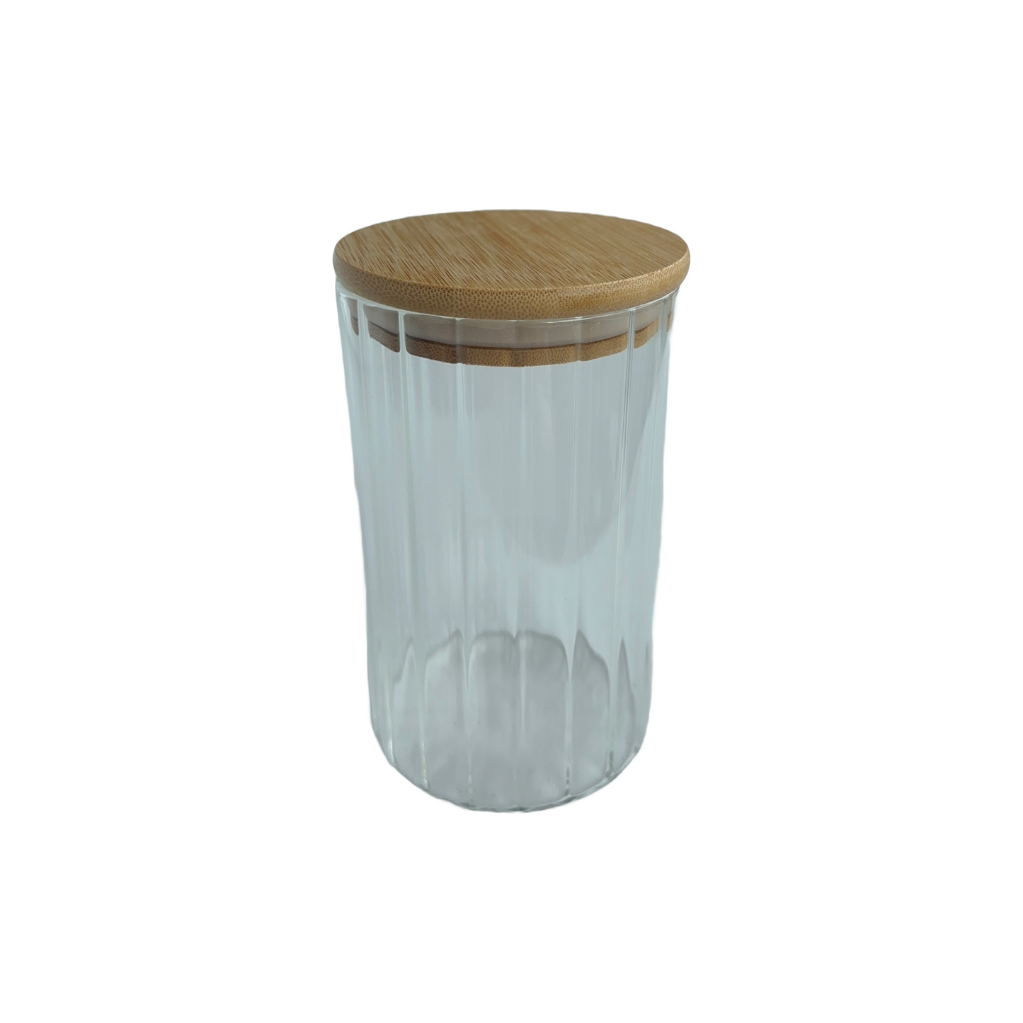 Ribbed Glass Containers (Set of 3)