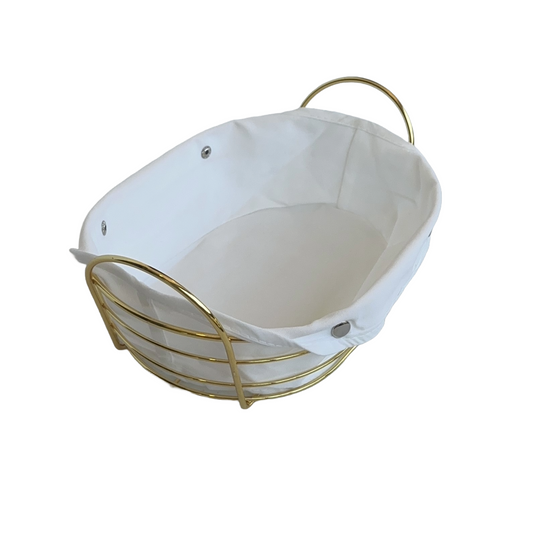 Oval Bread Basket With Detachable Cloth