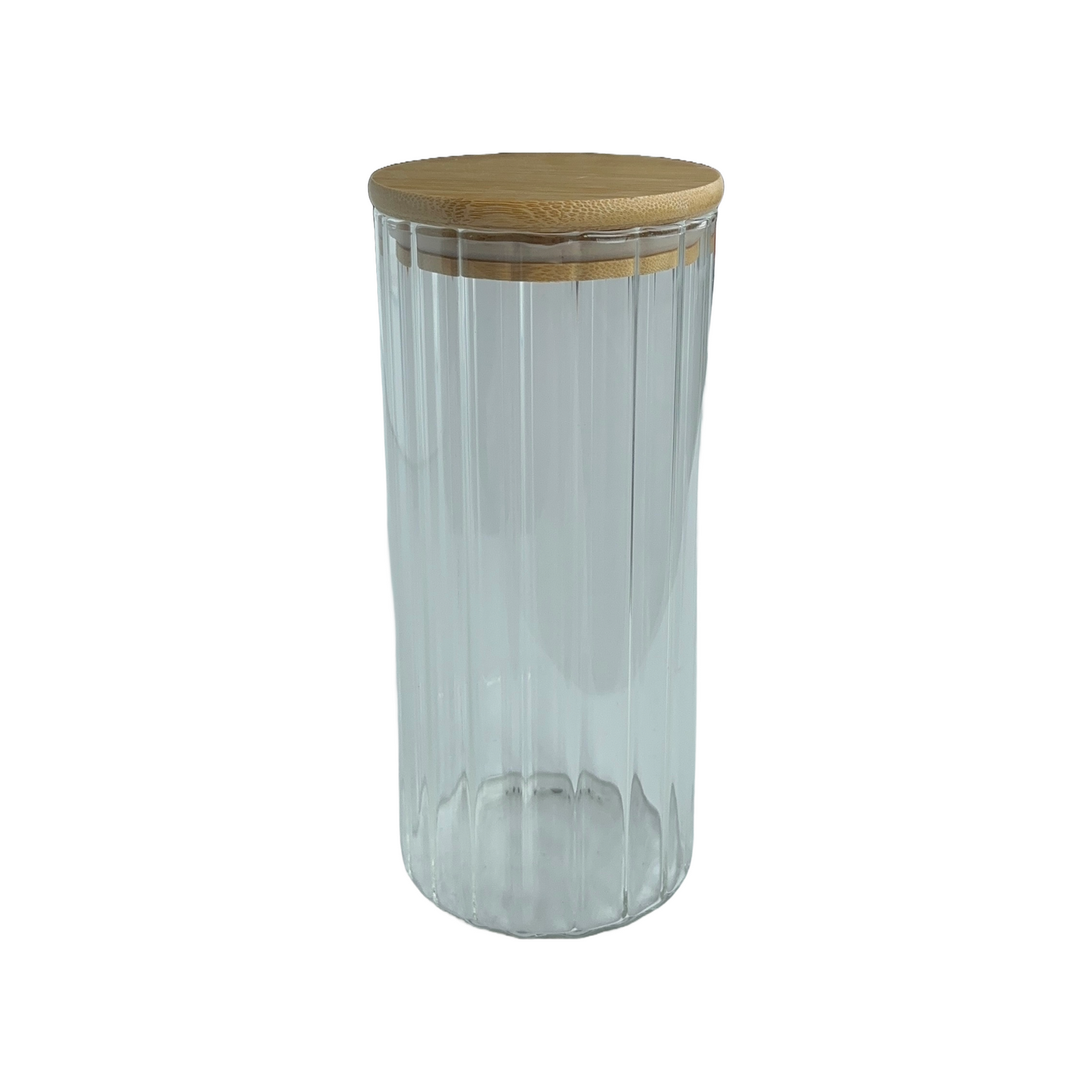 Ribbed Glass Containers (Set of 3)