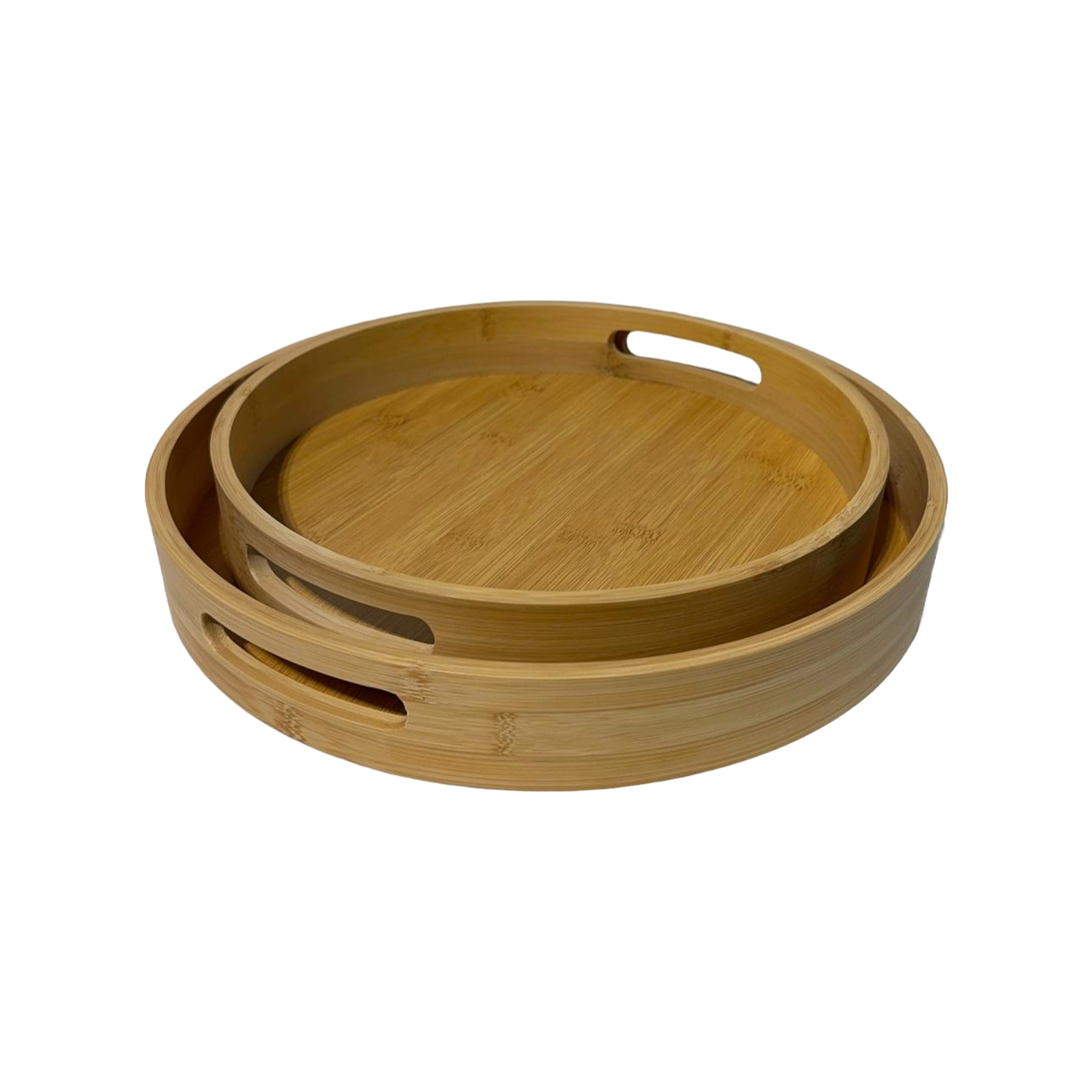 Circle Wooden Trays (Set of 2)