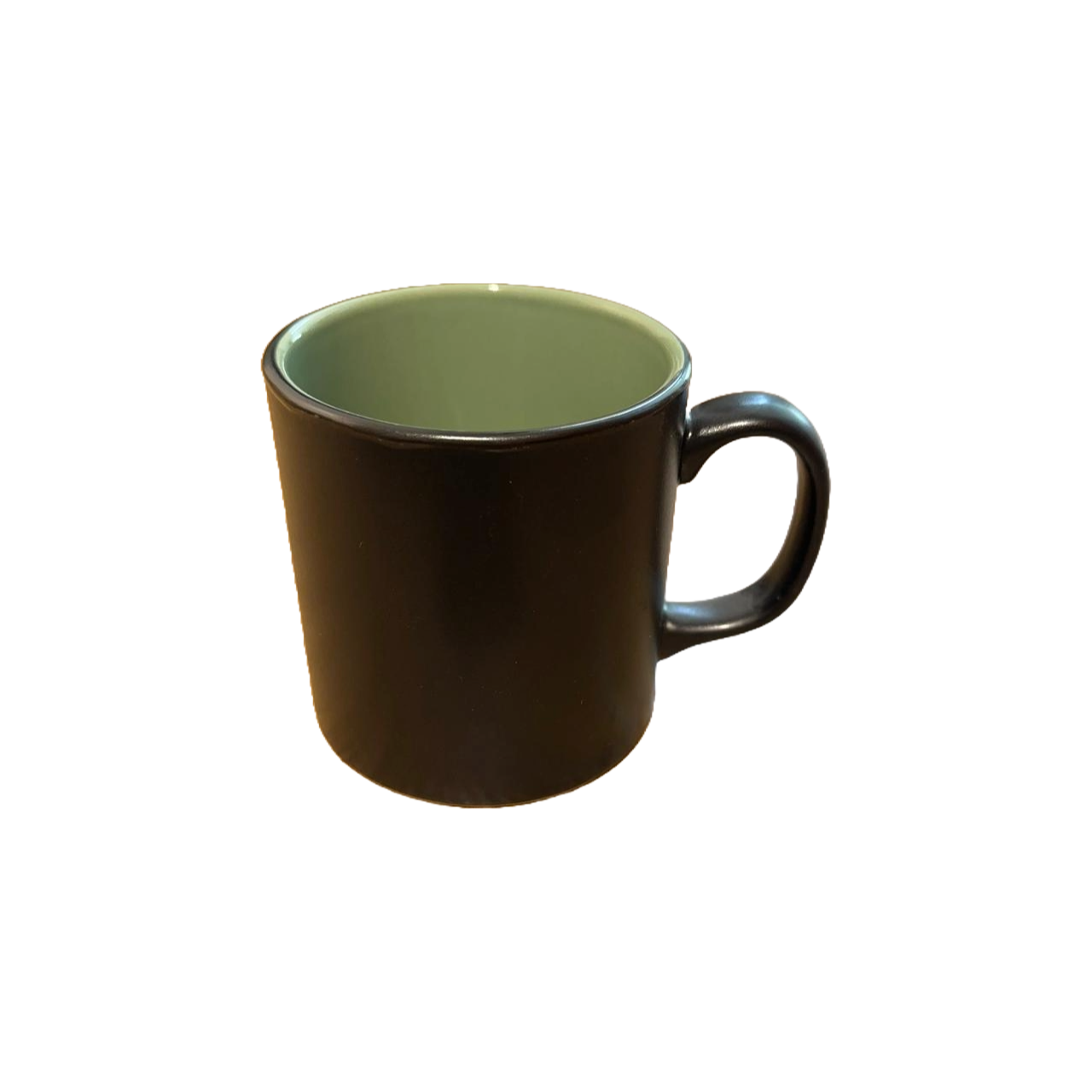 Black Mug with Green Interior (Set of 2)