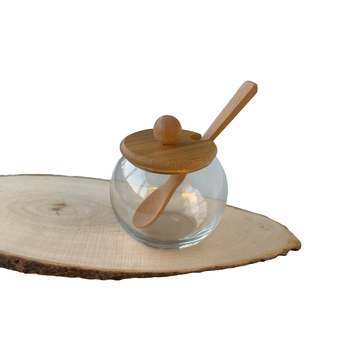 Sugar Bowl with Wooden Lid