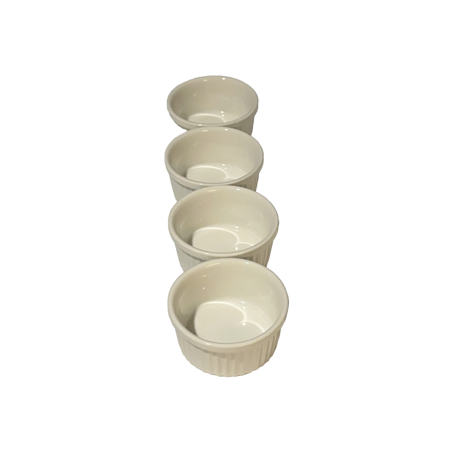 Small White Ceramic Sauce Dip Bowls (Set of 4)