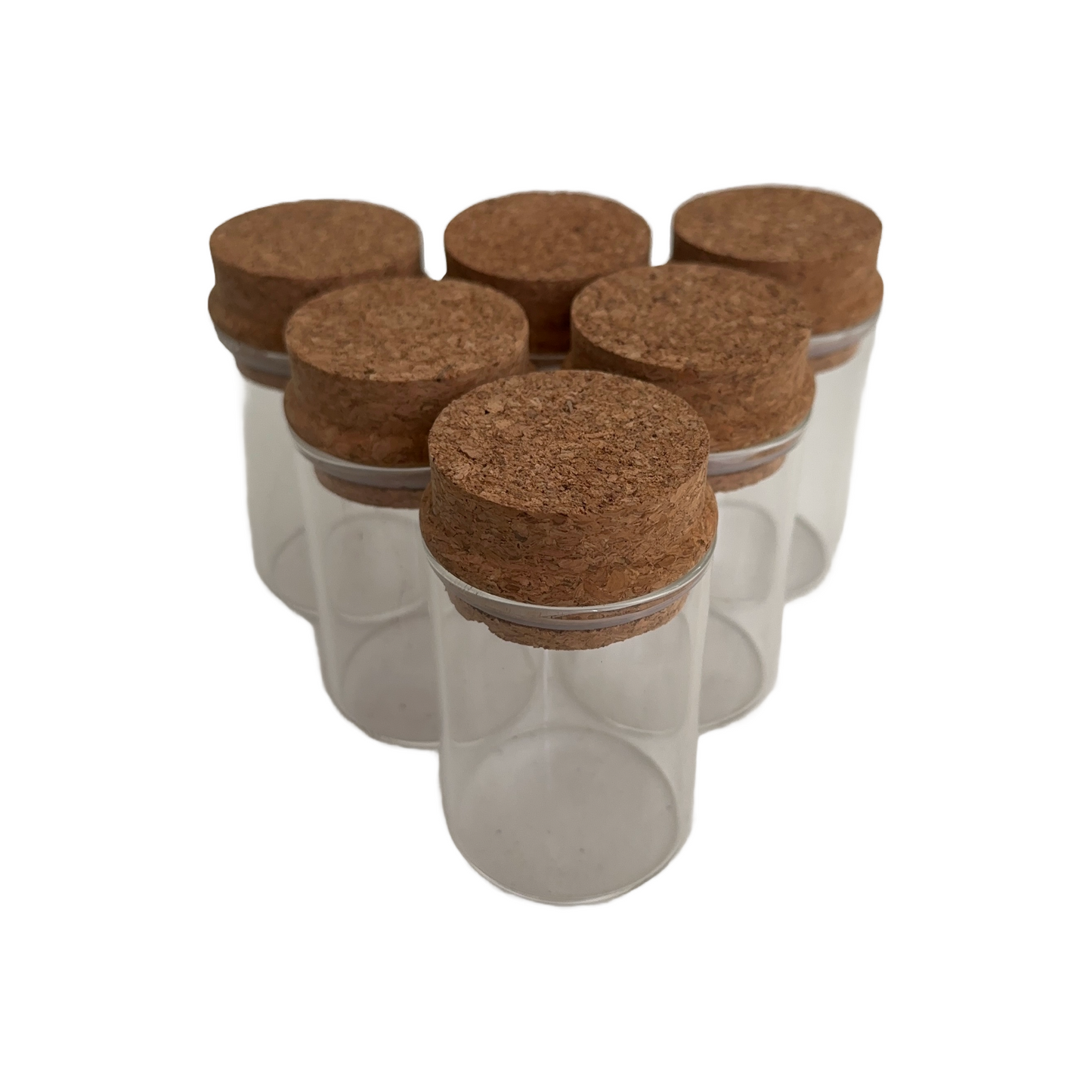 Large Spice Jars with Cork Lid (Set of 6)