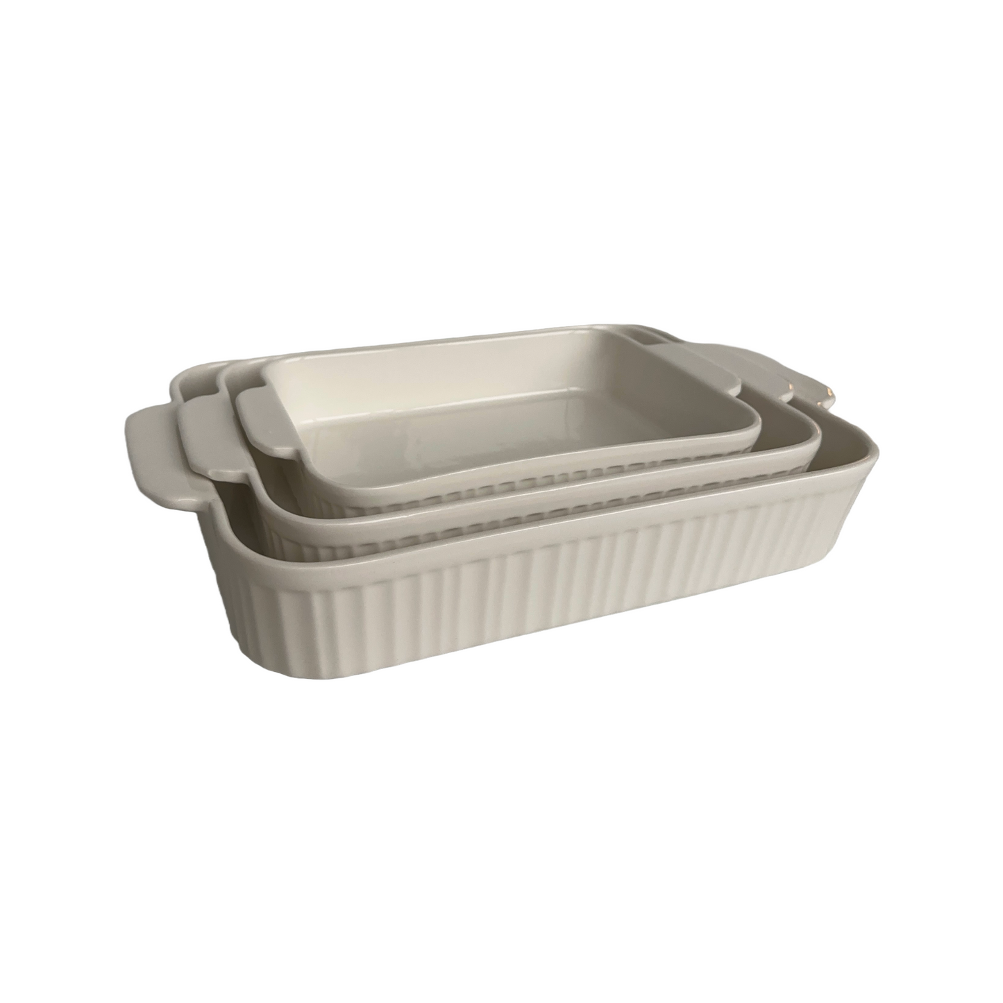 Porcelain Baking Dish Set of 3 (Rectangular/Oval)