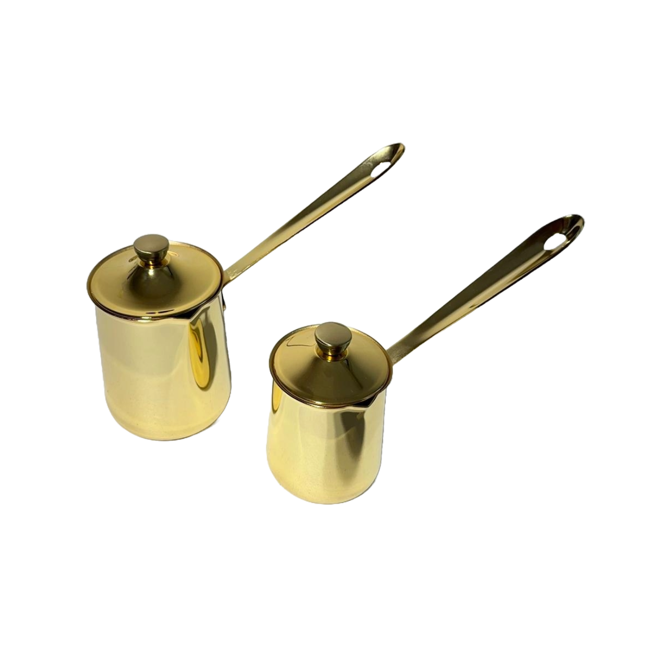 Gold Stainless Steel Coffee Pots (Set of 2)