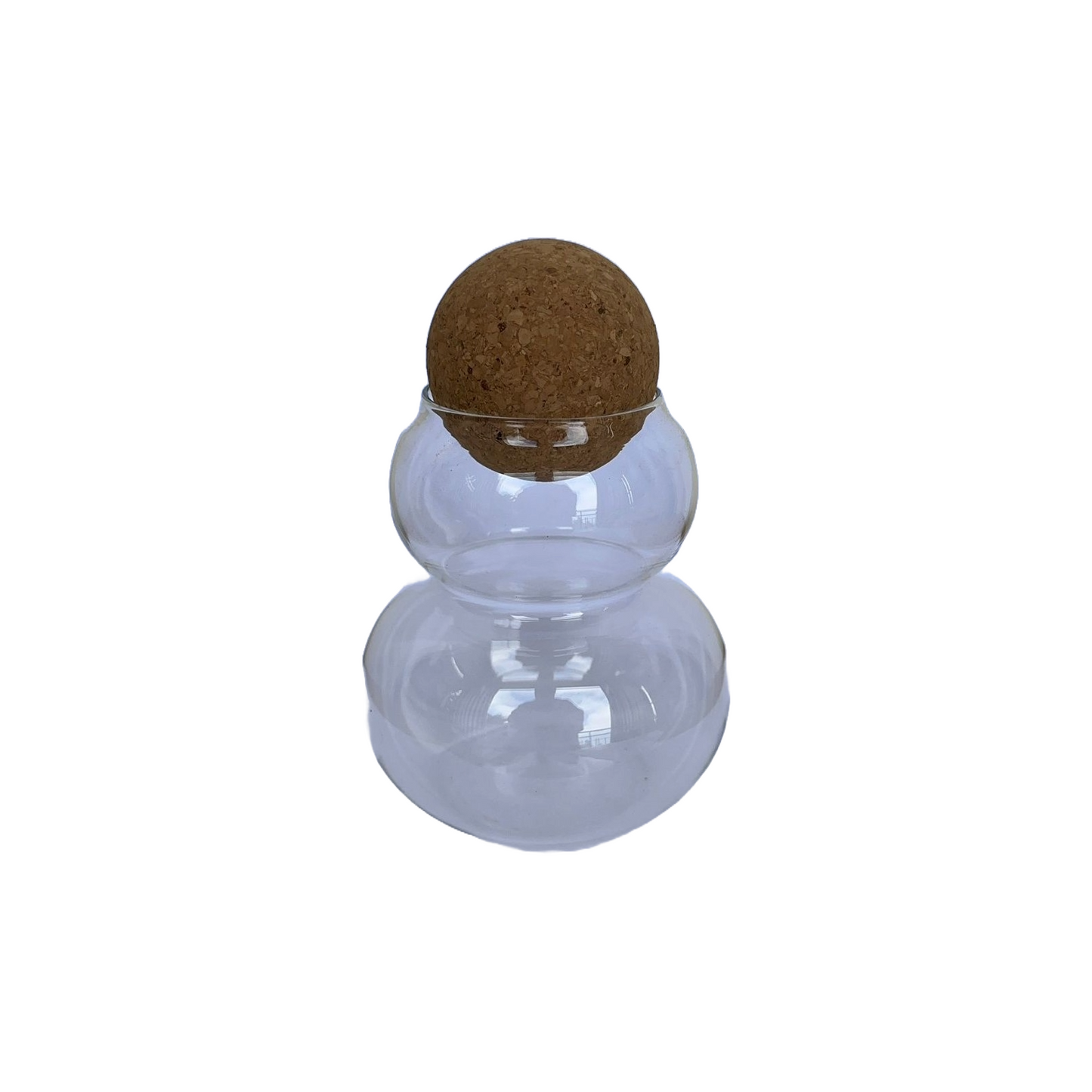 Bubble Glass Container with Cork Lid