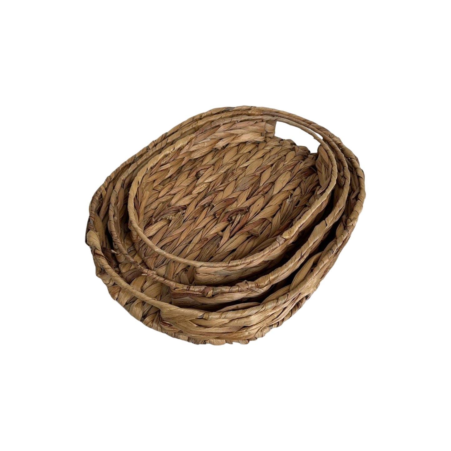 Oval Wicker Baskets (Set of 3)