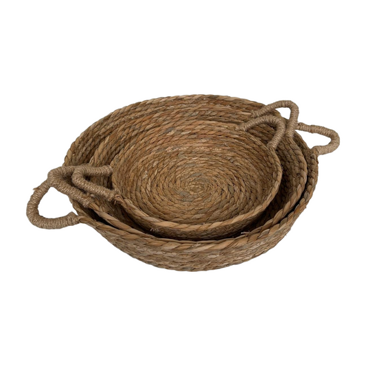 Round Wicker Baskets (Set of 3)