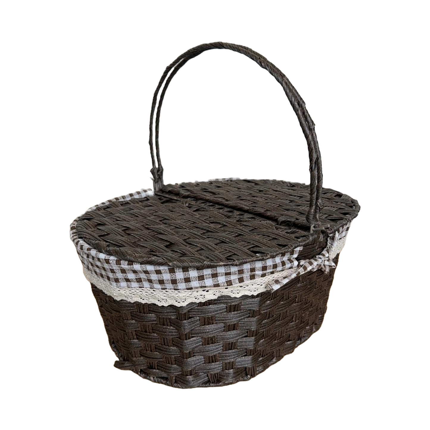 Brown Picnic Basket