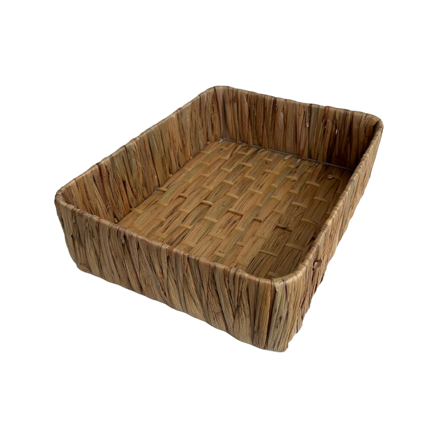 Rectangle Wicker Baskets without Handles (Set of 3)