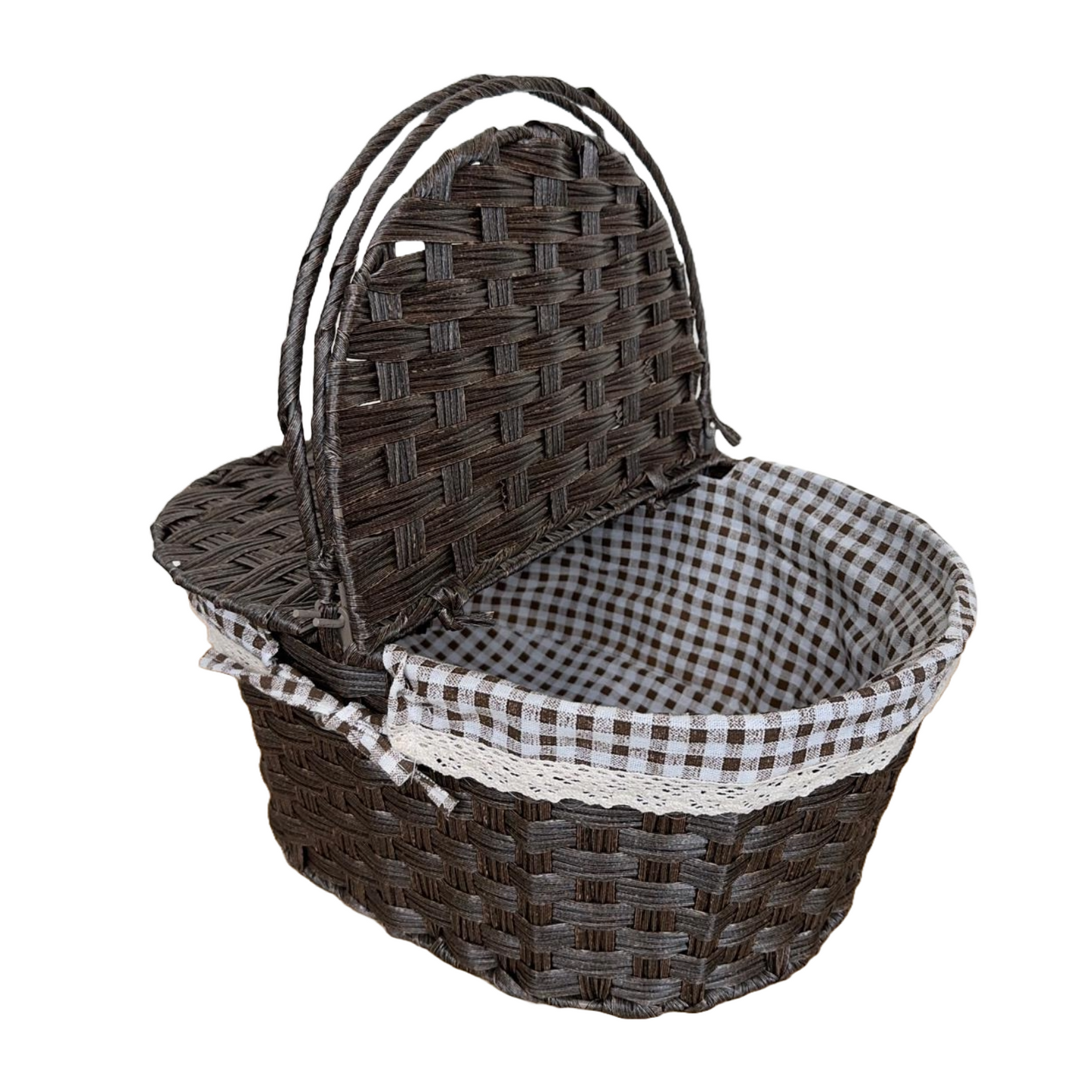 Brown Picnic Basket