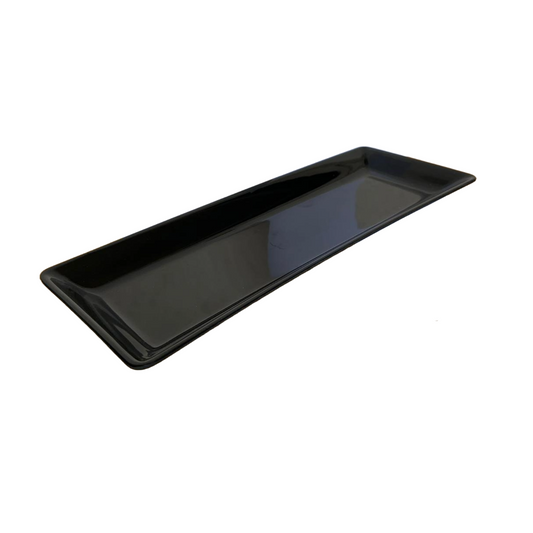 Melamine Black Rectangle Serving Plates (Set of 3)