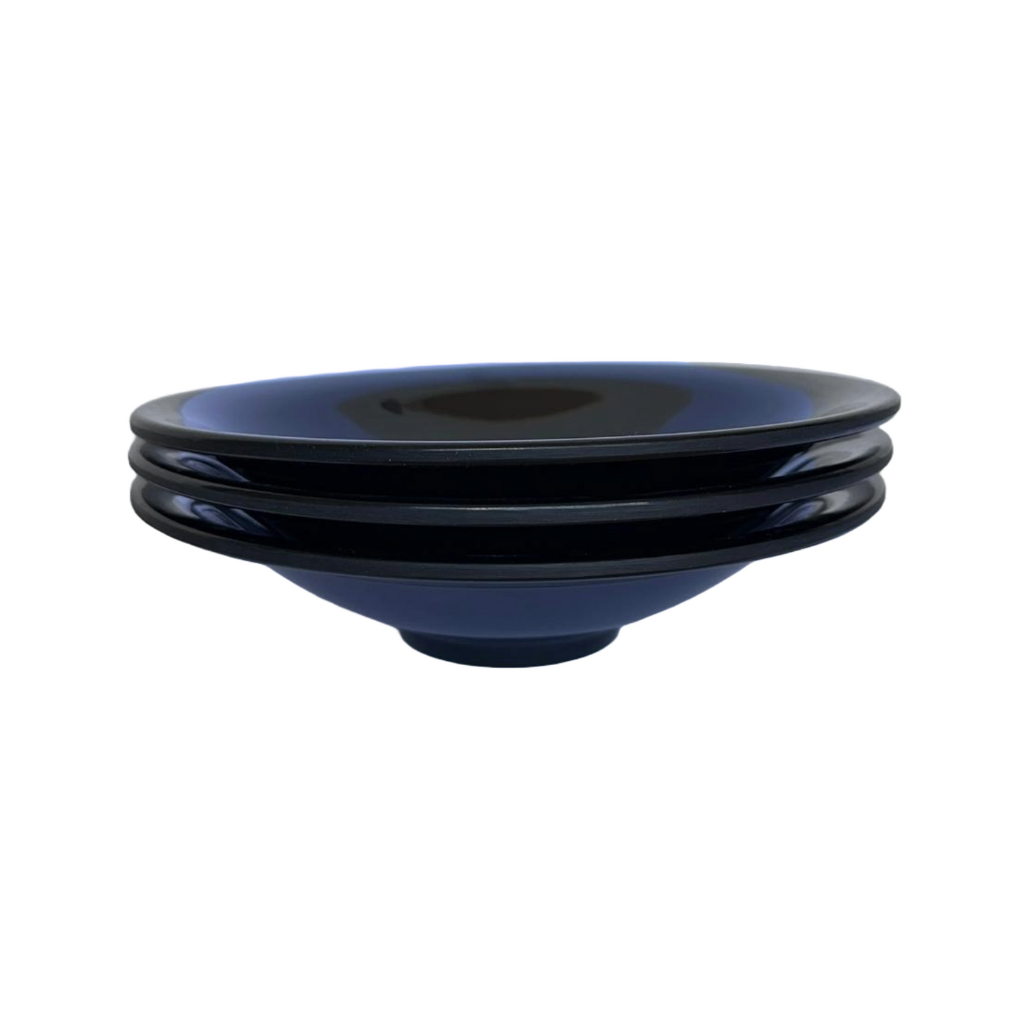 Melamine Black Serving Bowls (Set of 3)