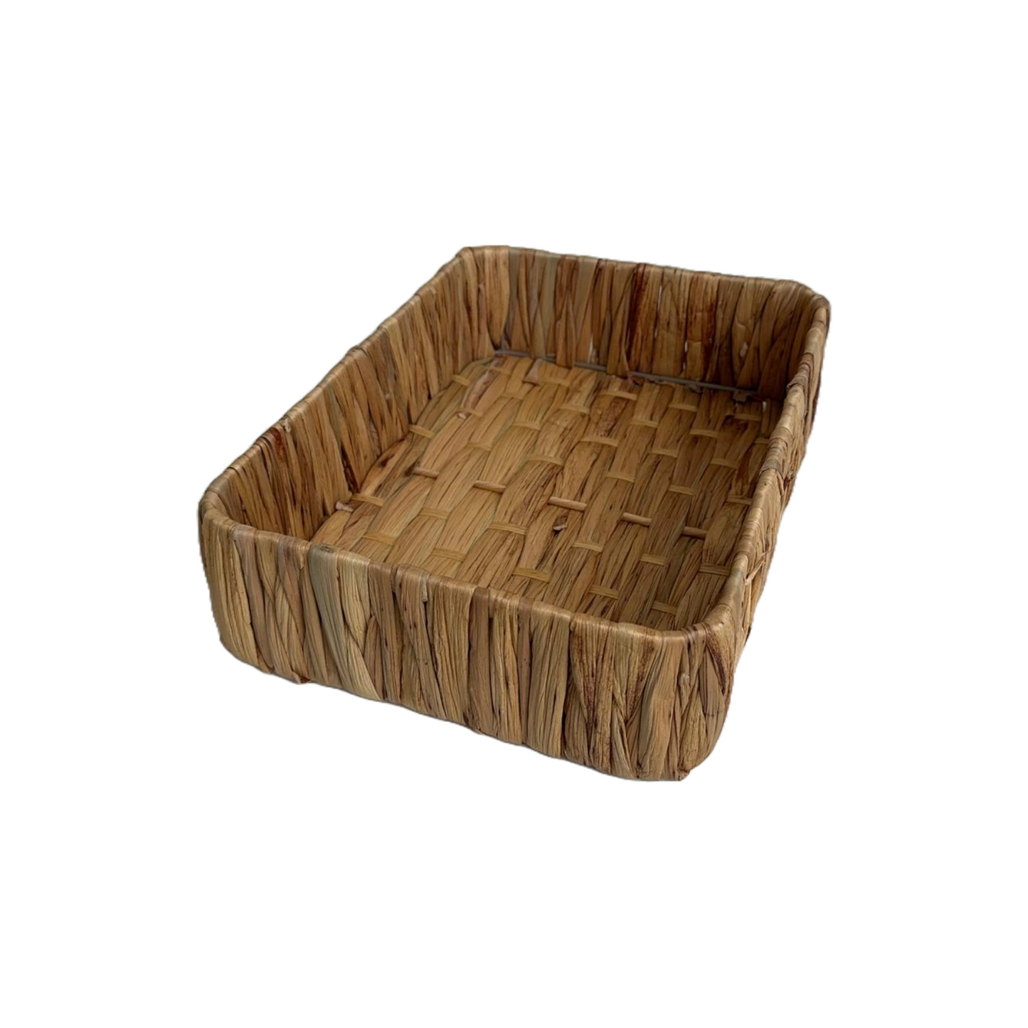 Rectangle Wicker Baskets without Handles (Set of 3)