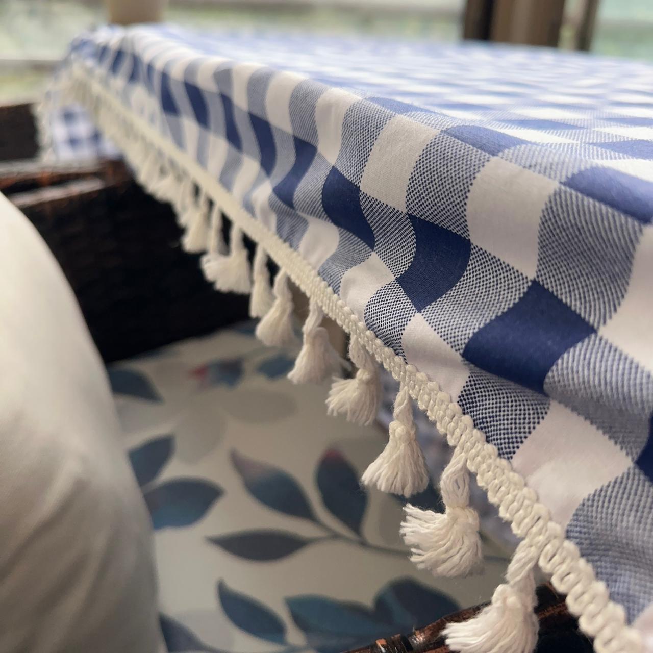 Blue Checkered Table Cloth