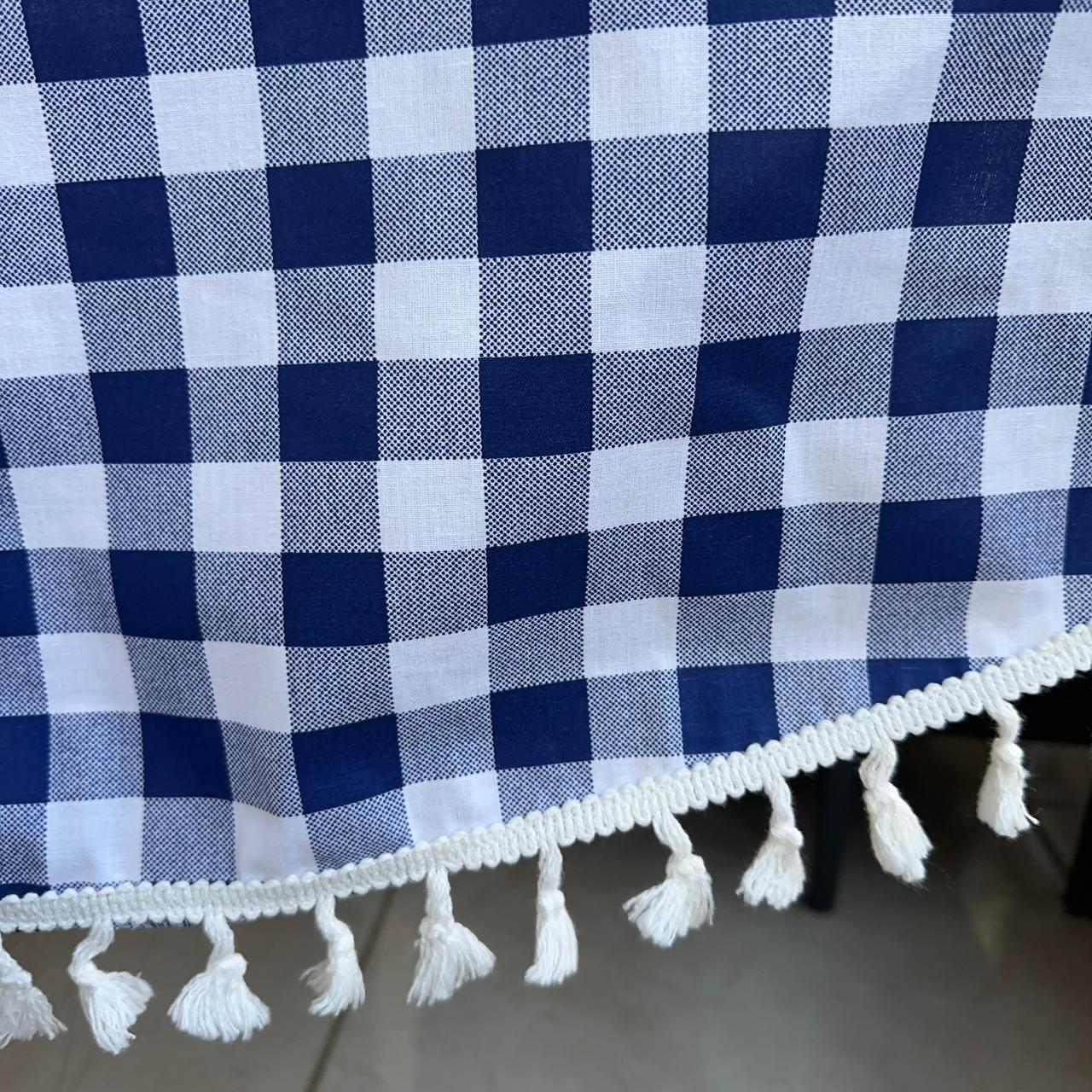 Blue Checkered Table Cloth