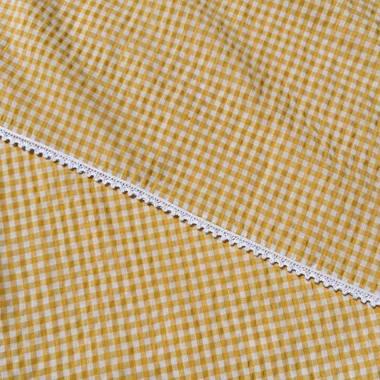 Yellow Rectangle Checkered Table Cloth